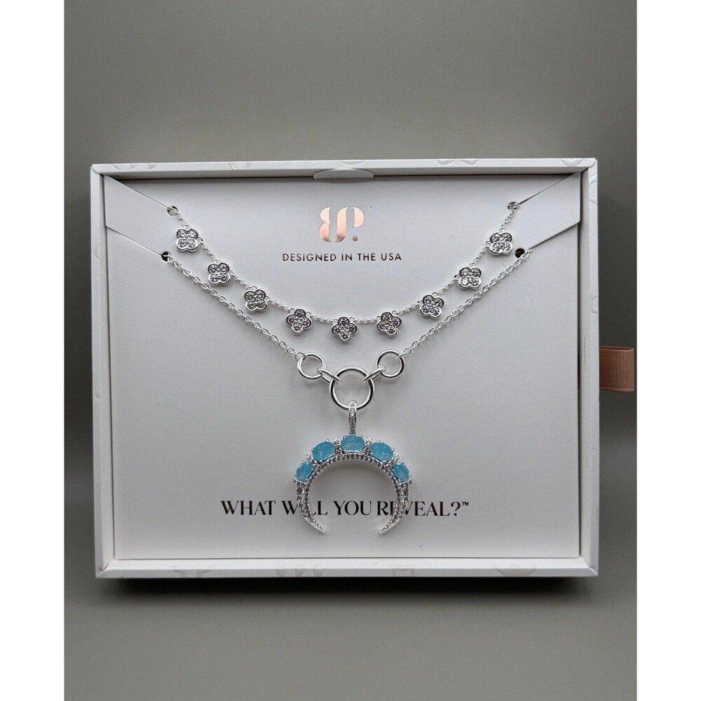 Silver Crescent Moon Luxe Layer Necklaces